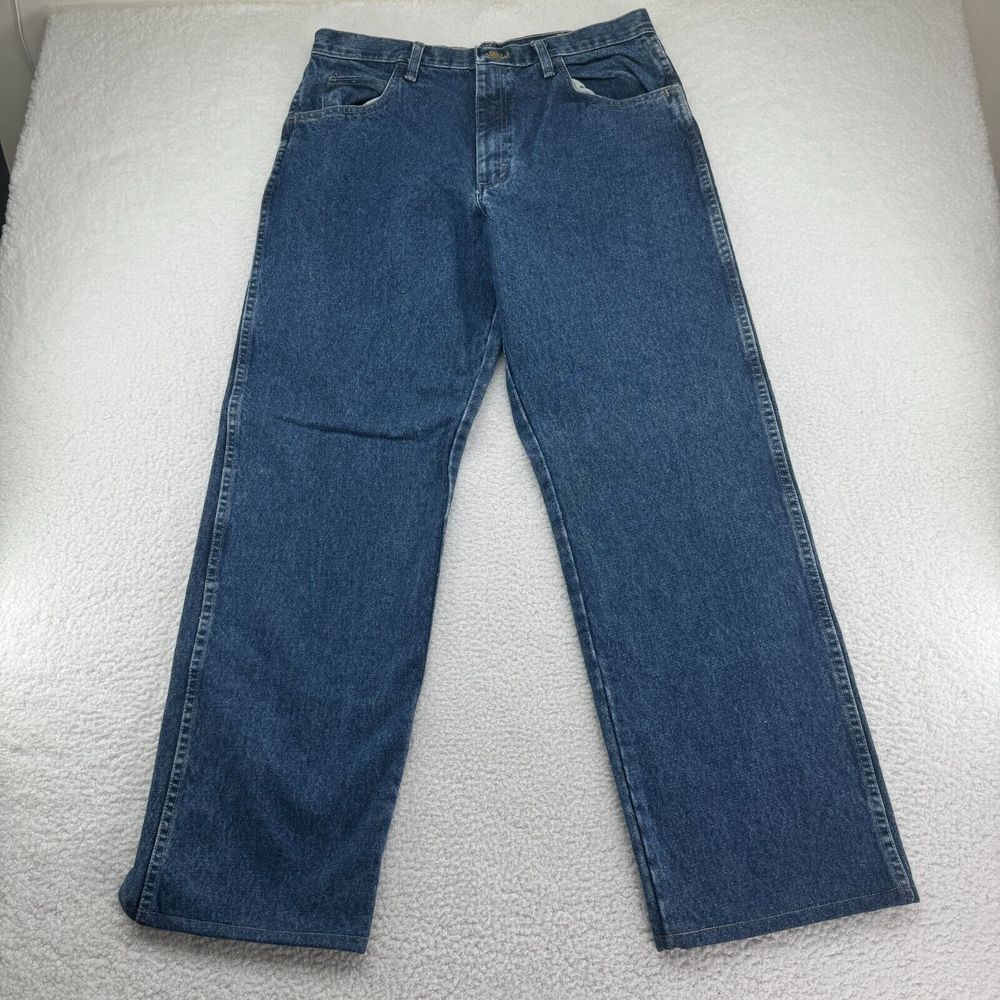 NWT Bulwark FR Jeans Men 35x37 Blue Medium Wash Flame Resistant Denim Work Pants